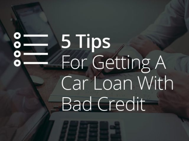 how to get a car loan with bad credit