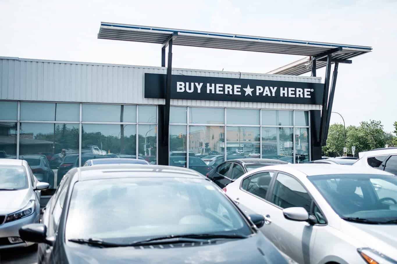 how do buy here pay here car lots work