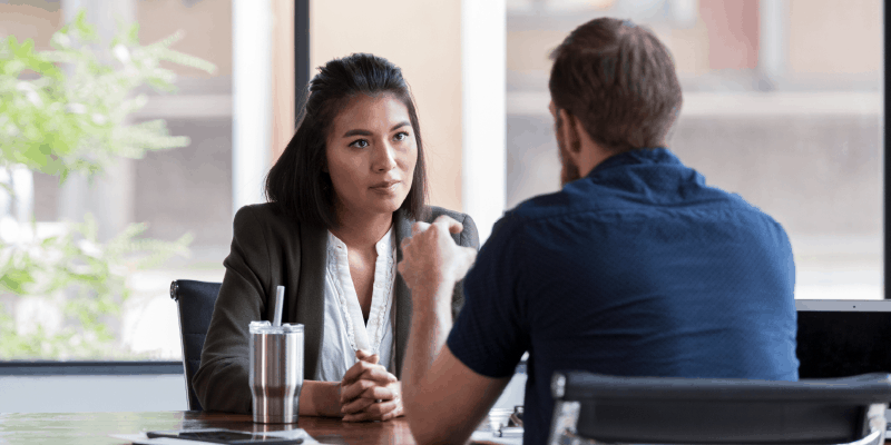 two people learning about credit counseling