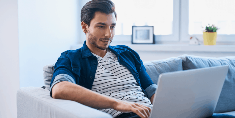 person working on their laptop