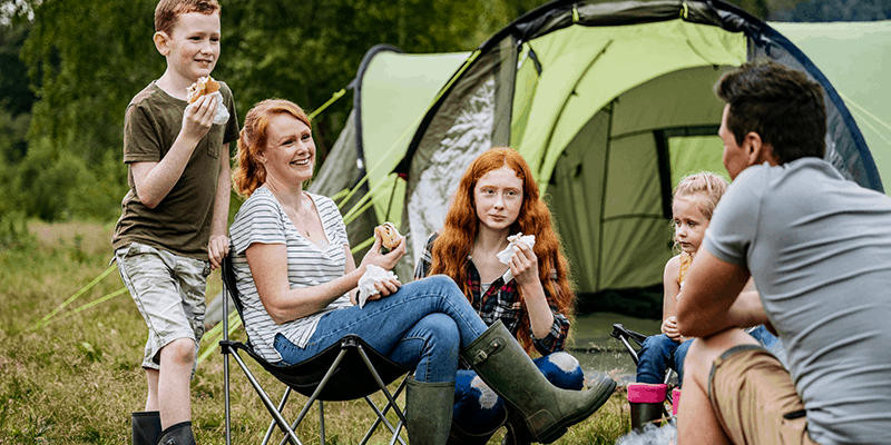 family camping in Manitoba